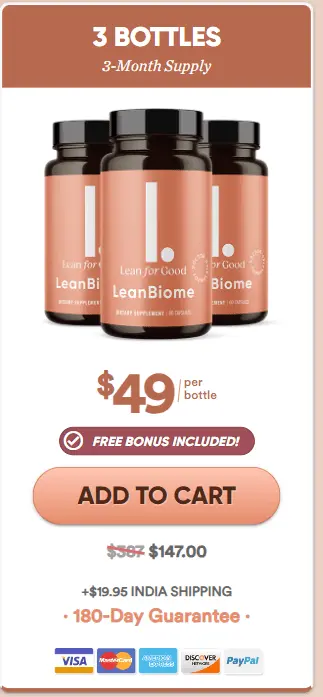 LeanBiome 3 bottle order