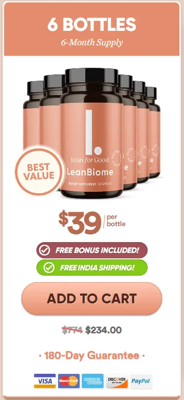 LeanBiome 6 bottle order